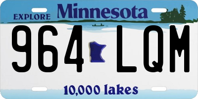 MN license plate 964LQM