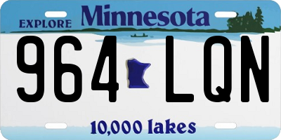 MN license plate 964LQN