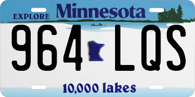 MN license plate 964LQS