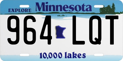 MN license plate 964LQT