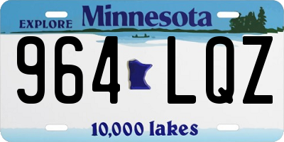 MN license plate 964LQZ