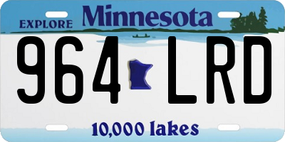 MN license plate 964LRD