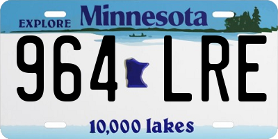 MN license plate 964LRE
