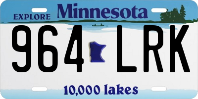 MN license plate 964LRK