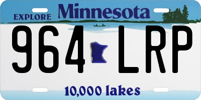 MN license plate 964LRP