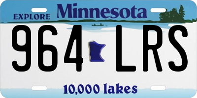 MN license plate 964LRS