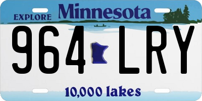 MN license plate 964LRY
