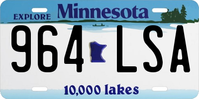 MN license plate 964LSA