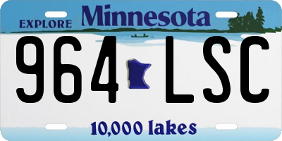 MN license plate 964LSC