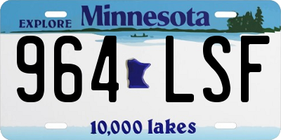 MN license plate 964LSF