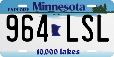 MN license plate 964LSL