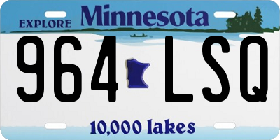 MN license plate 964LSQ