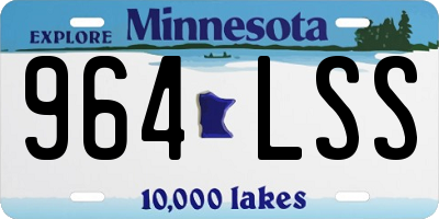 MN license plate 964LSS
