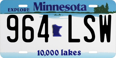 MN license plate 964LSW