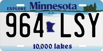 MN license plate 964LSY
