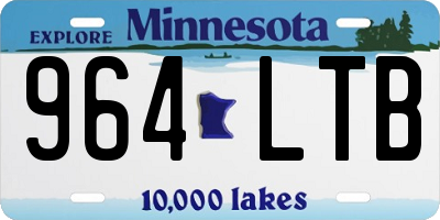 MN license plate 964LTB