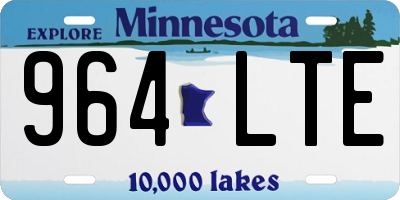 MN license plate 964LTE