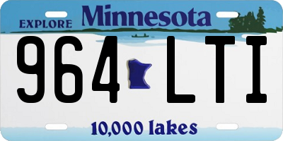 MN license plate 964LTI