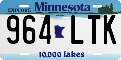MN license plate 964LTK