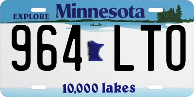 MN license plate 964LTO