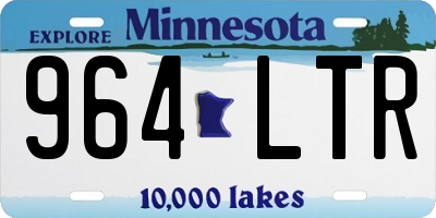 MN license plate 964LTR