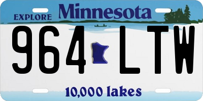 MN license plate 964LTW