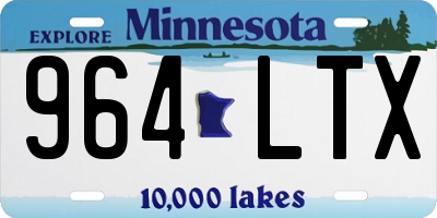 MN license plate 964LTX