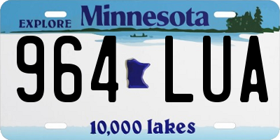 MN license plate 964LUA