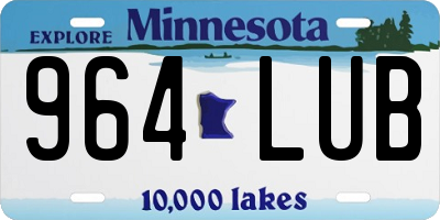 MN license plate 964LUB