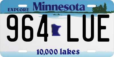 MN license plate 964LUE