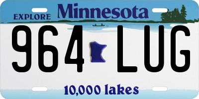 MN license plate 964LUG