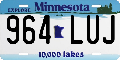 MN license plate 964LUJ