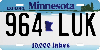 MN license plate 964LUK