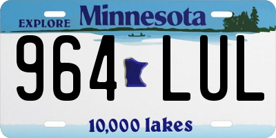 MN license plate 964LUL