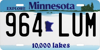 MN license plate 964LUM