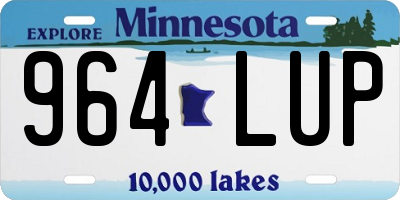 MN license plate 964LUP