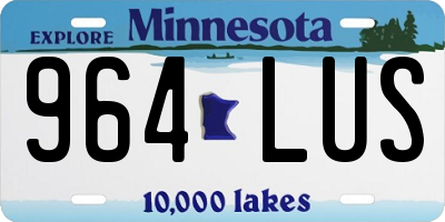 MN license plate 964LUS