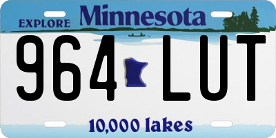 MN license plate 964LUT