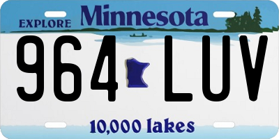 MN license plate 964LUV