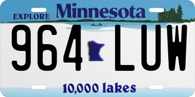 MN license plate 964LUW
