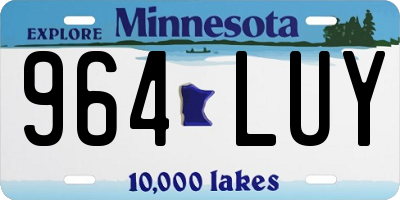 MN license plate 964LUY