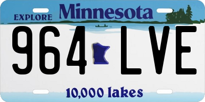 MN license plate 964LVE