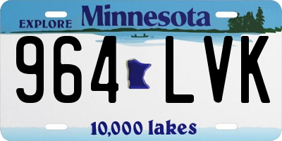 MN license plate 964LVK
