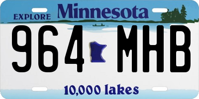 MN license plate 964MHB