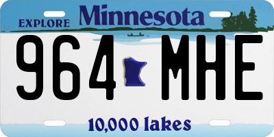 MN license plate 964MHE