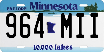 MN license plate 964MII