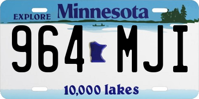 MN license plate 964MJI