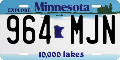 MN license plate 964MJN