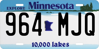 MN license plate 964MJQ