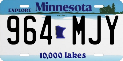 MN license plate 964MJY